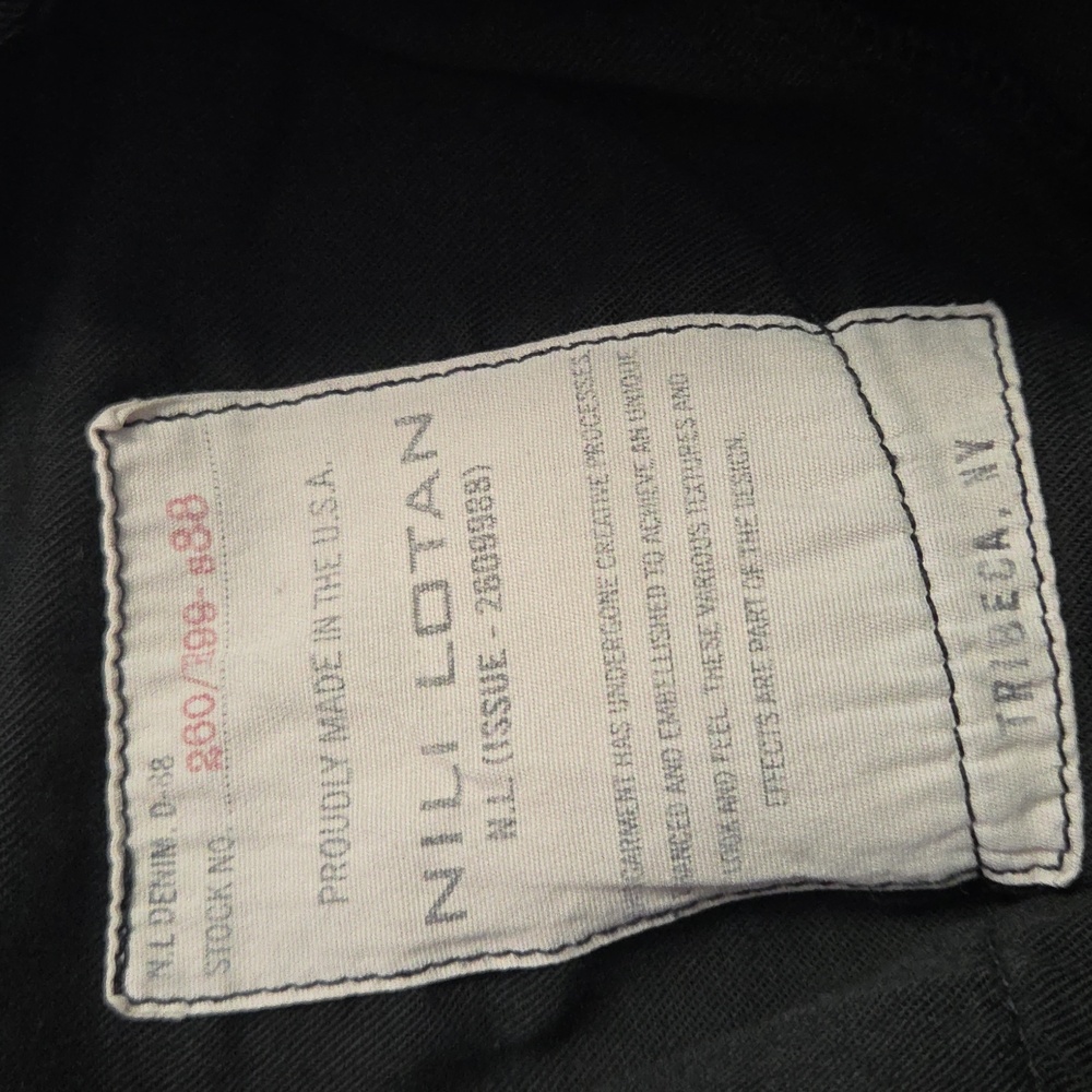 Nili Lotan Celia Distressed Black Washed Denim Flare Jeans High Rise - Picture 14 of 15